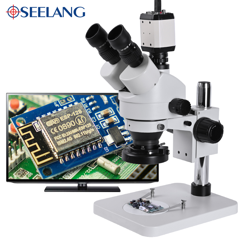 Стереомикроскоп промышленного  – обзор и цена Stereo Trinocular Microscope Pcb